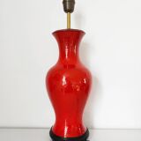 Red ceramic lamp base 53 cm high