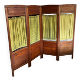 Vintage wooden fabric screen