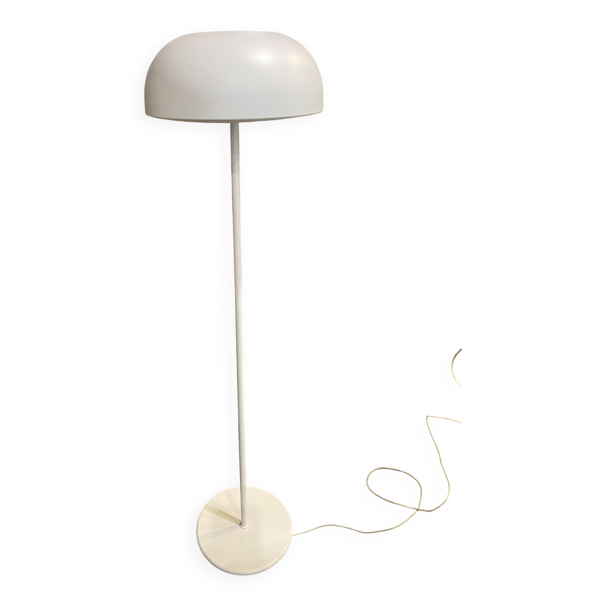 Lampadaire champignon Ikea Nymane TYP G1706 métal blanc vintage 1990