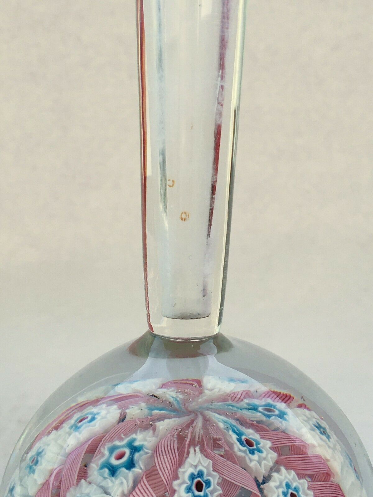 Vase soliflore foot press millefiori murano paper