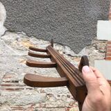 Wooden wall coat rack, vintage wall coat rack, entrance hall