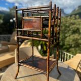 Natural Bamboo Magazine Racks, Stained, 19th Century Period