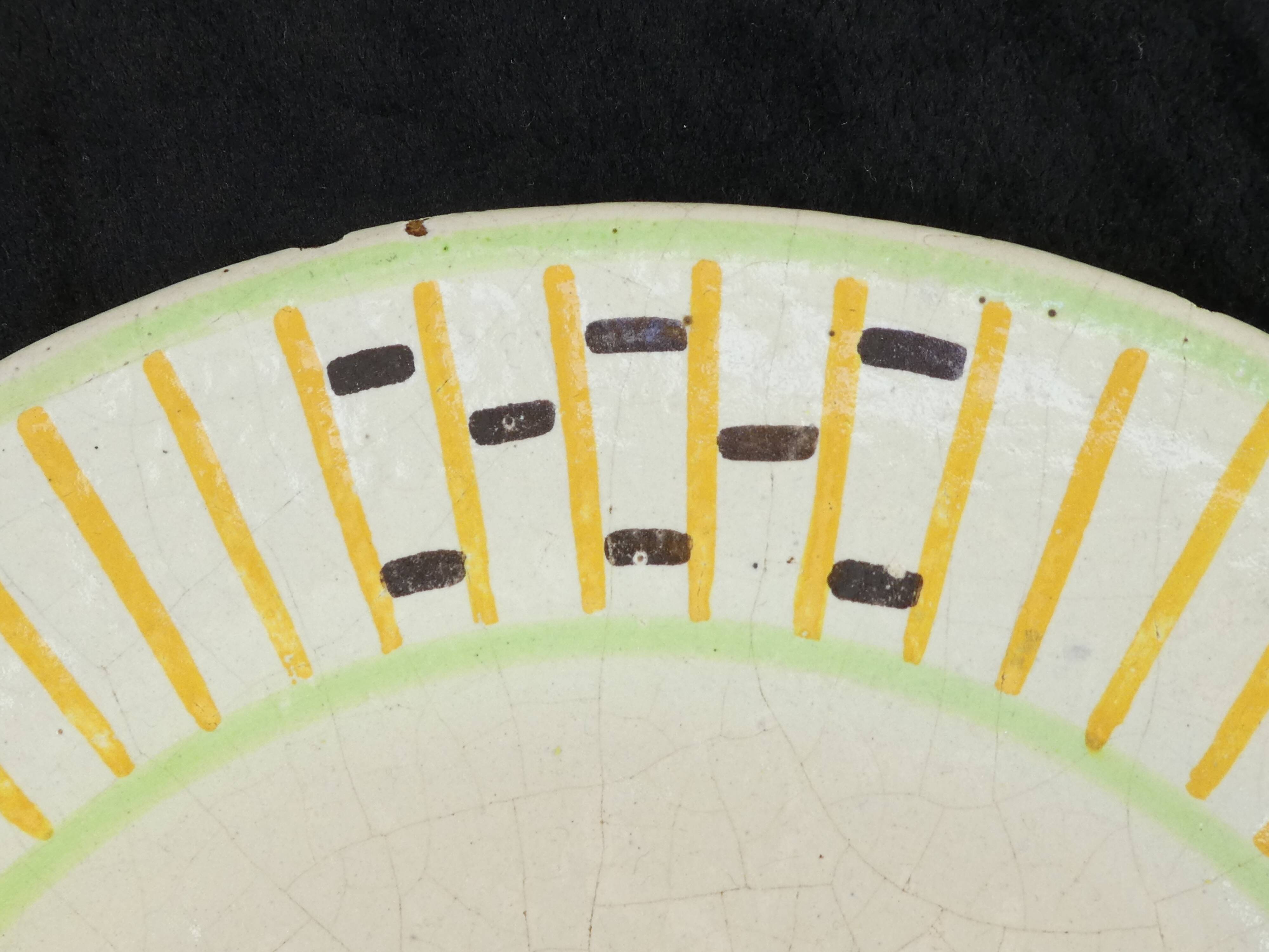 Old plate primavera decoration of woman