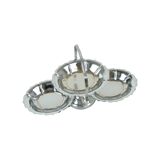 Mid Century Foldable Cake Stand Snack Etagère 3 Levels Chrome