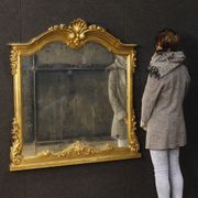 Italian gilded mirror made of wood and plaster 119x117cm