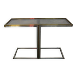 Steel and Brass Console Table by Bonci, Italy, 1970s