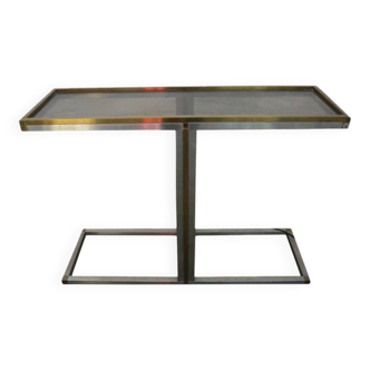 Steel and Brass Console Table by Bonci, Italy, 1970s