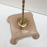 Vintage pendant lamp in pink opaline