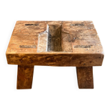 Brutalist coffee table made of solid wood