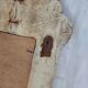 Antique carved wooden mirror – Indian craftsmanship – Authentic patina