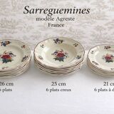 Sarreguemines Agreste model Pair of large serving dishes 33 cm Vi