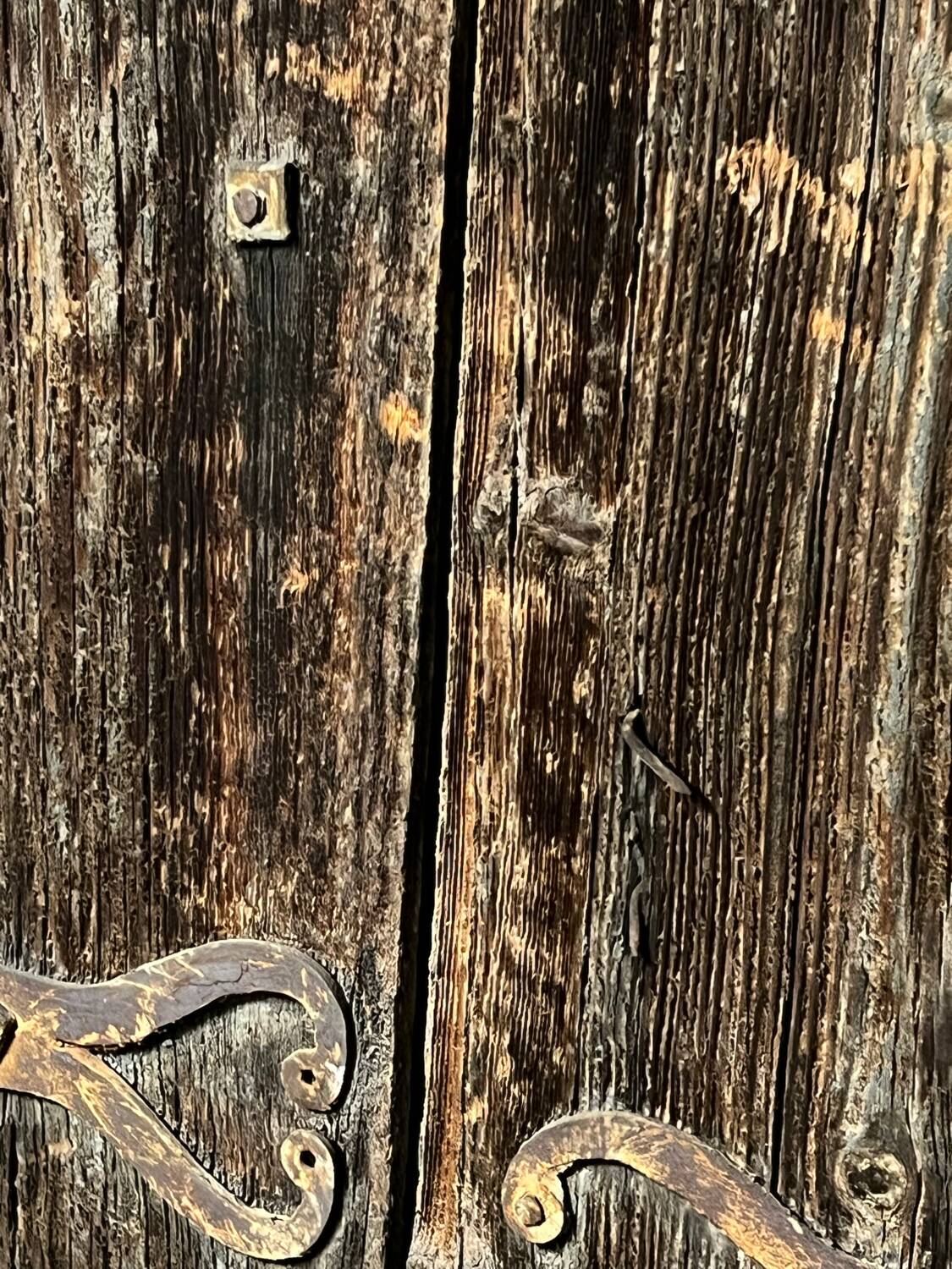 Pair of old shutters