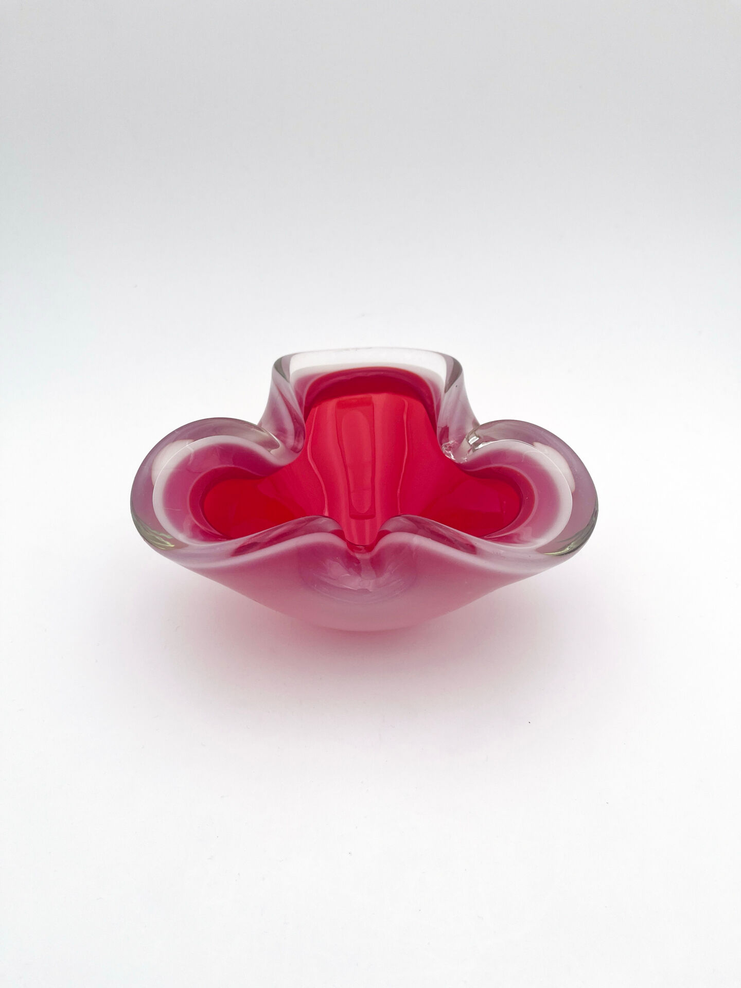 Murano Sommerso Opaline Red Bowl 16cm 882g