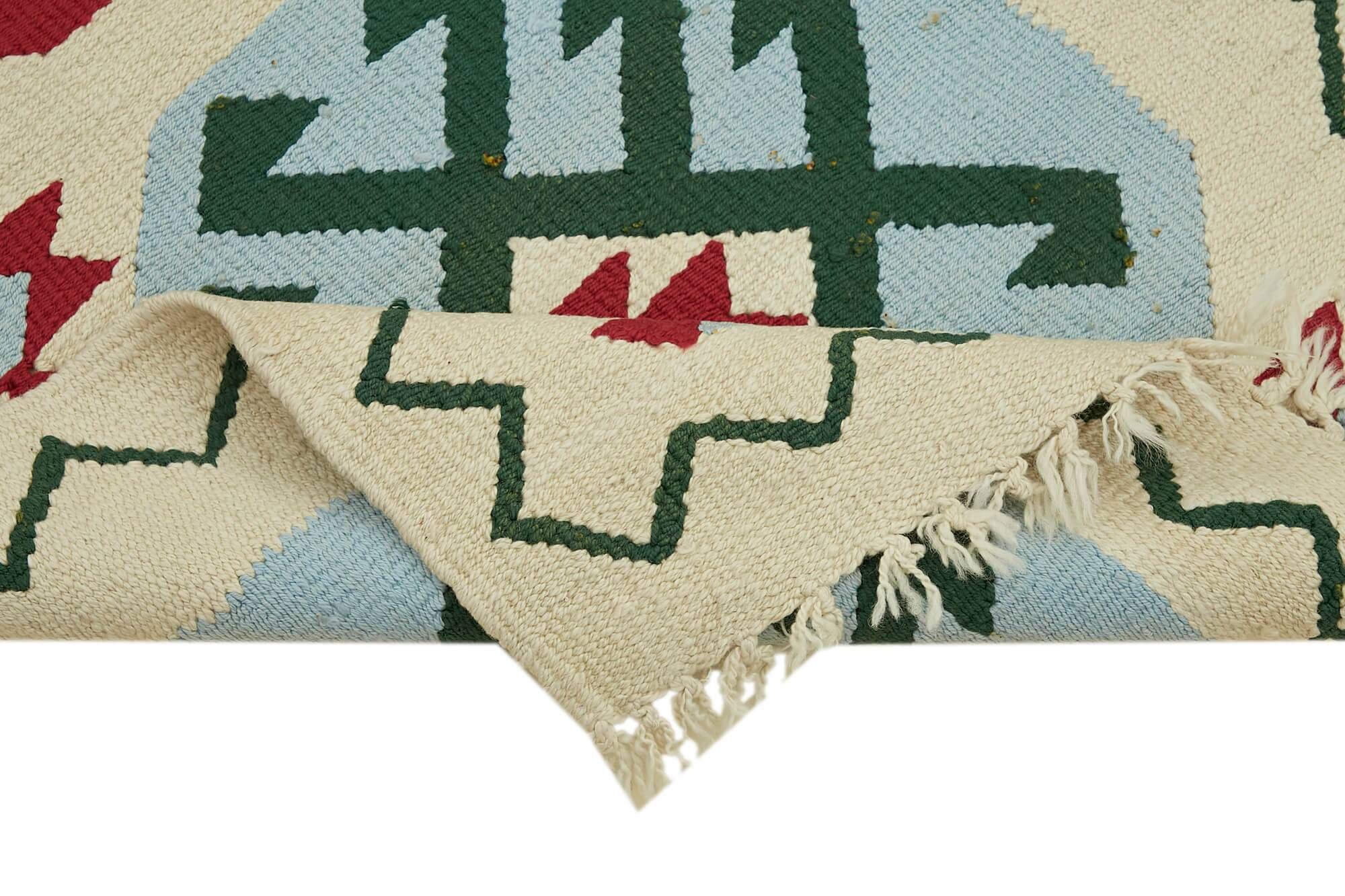 Turkish Handwoven Vintage Herki Kilim 85 cm x 375 cm