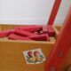 Walking trolley with wooden toy tray