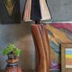 Free-form solid wood pose lamp in 1950s