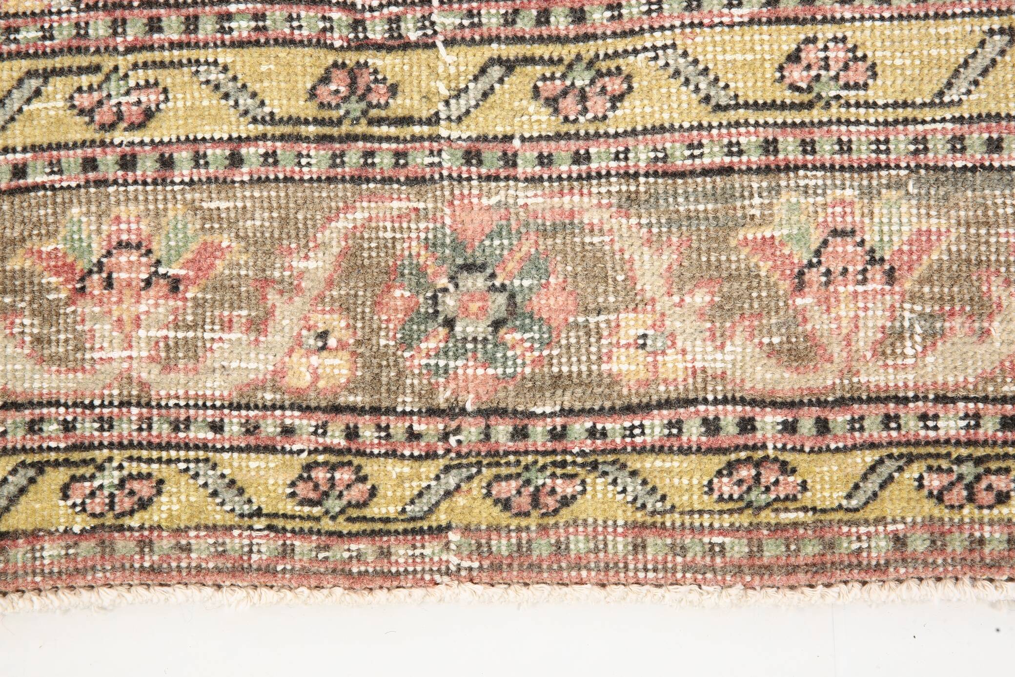 3x12 Soft Pastel Pink Turkish Runner Rug, 85x383Cm SK 5659