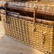 Old wicker suitcase