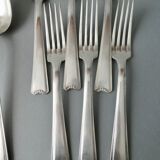 Set of silver metal cutlery Ercuis model Cambodia