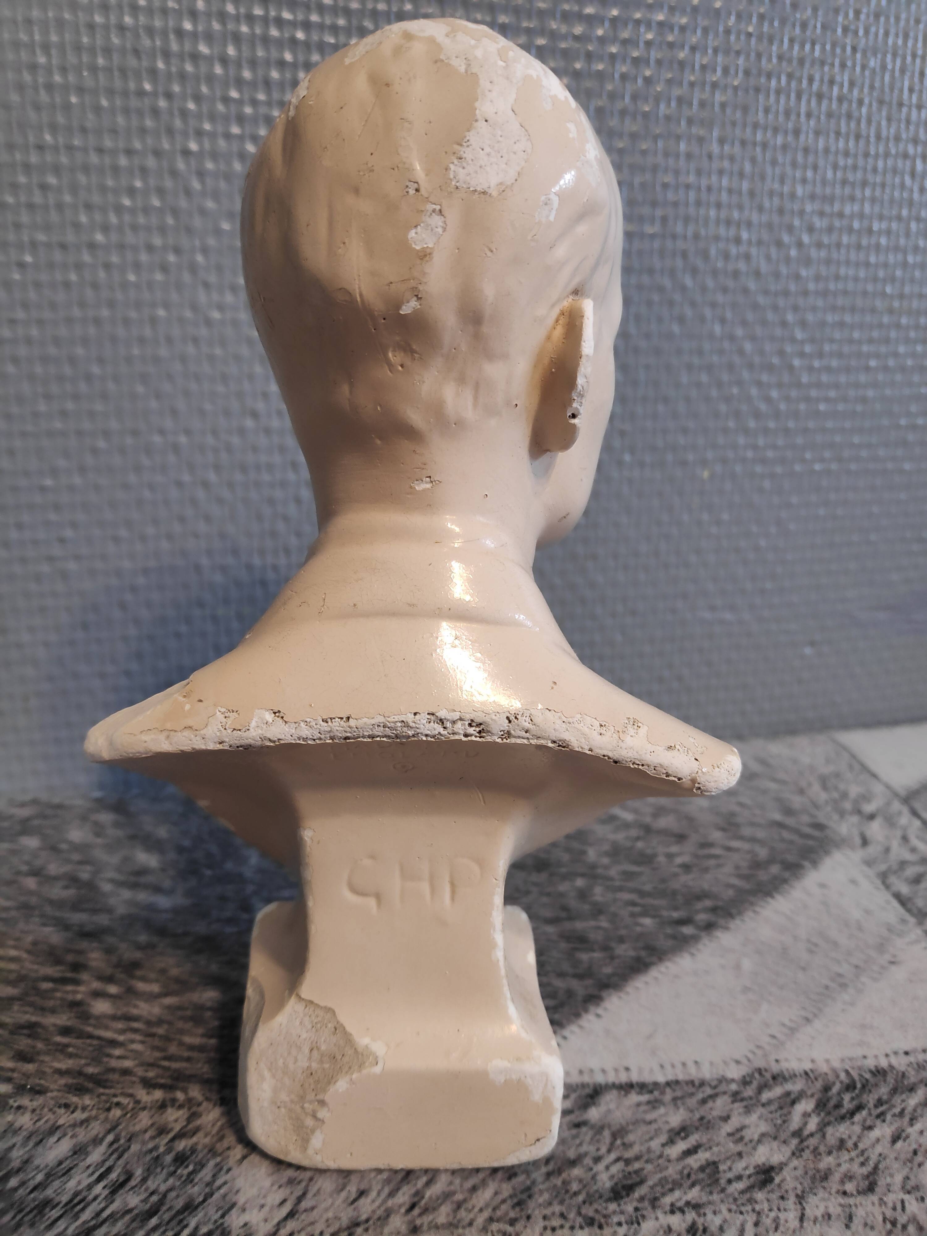 Bust of the Duke of Edinburgh in plaster from the 1950