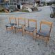 4 Scandinavian beech chairs from the 1960s.
