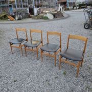 4 chaises scandinave en hêtre des années 60
