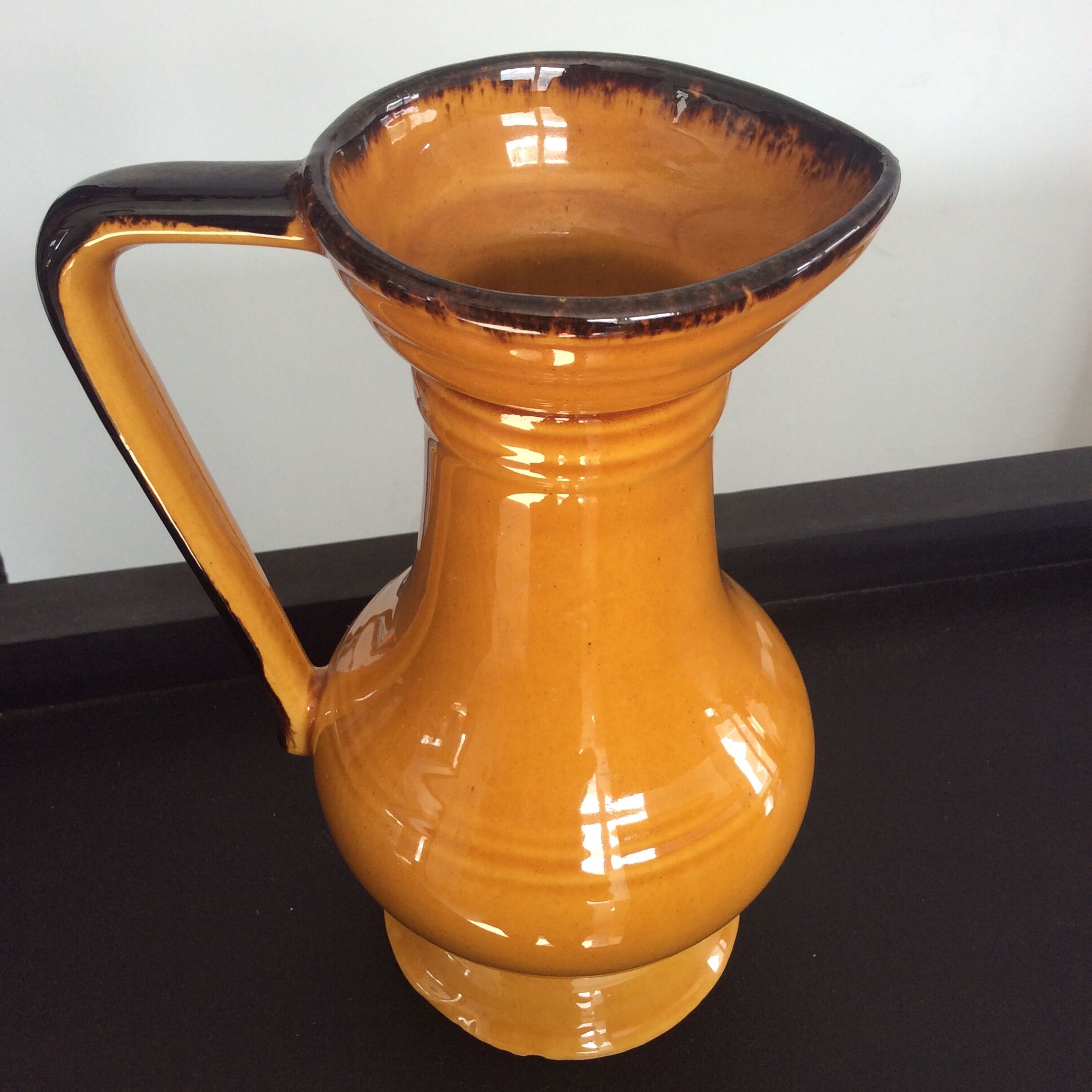 Vintage ceramic jug signed