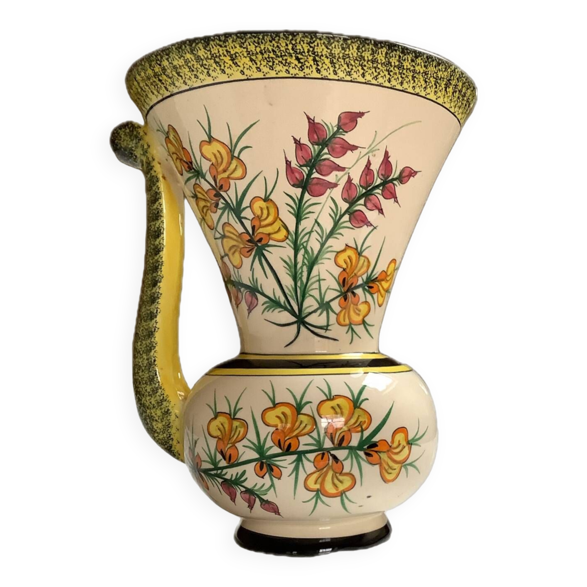 Henriot Quimper polychrome earthenware vase