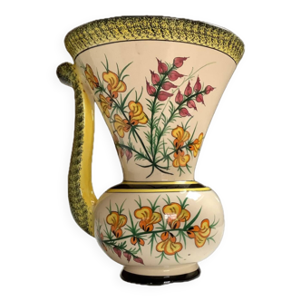 Henriot Quimper polychrome earthenware vase