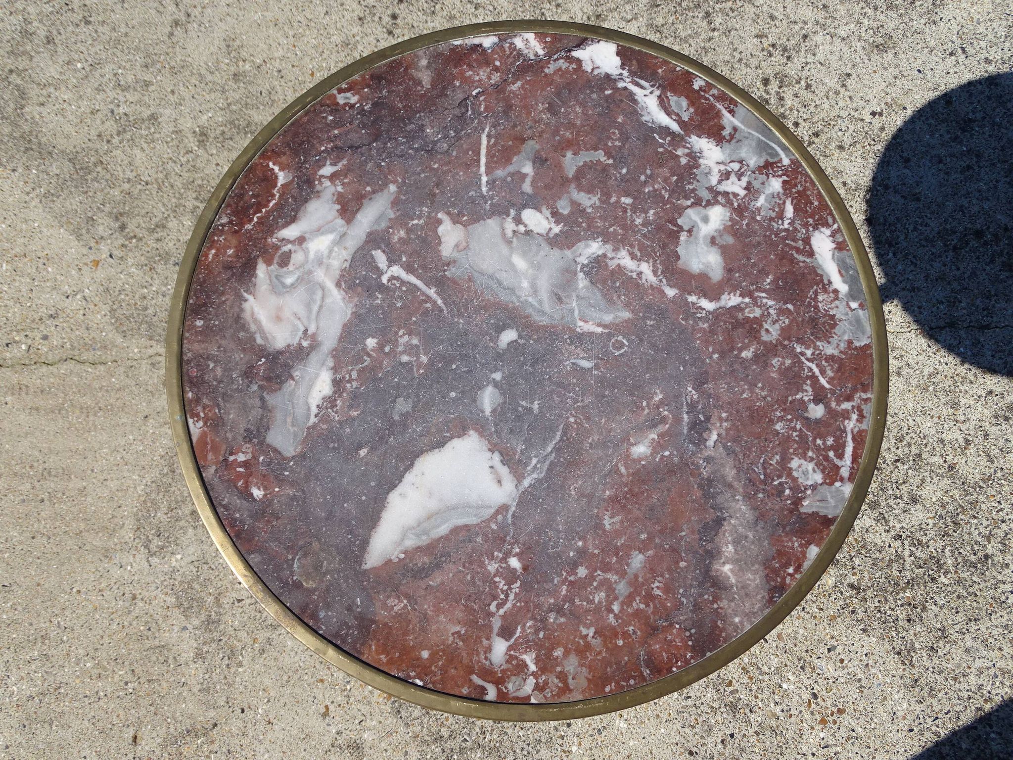 Authentic table pedestal table bistro "Parisienne" cast iron and sour marble