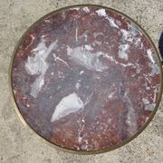 Authentic table pedestal table bistro "Parisienne" cast iron and sour marble