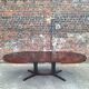 Large vintage Baumann table in rosewood with extensions, antique furniture.