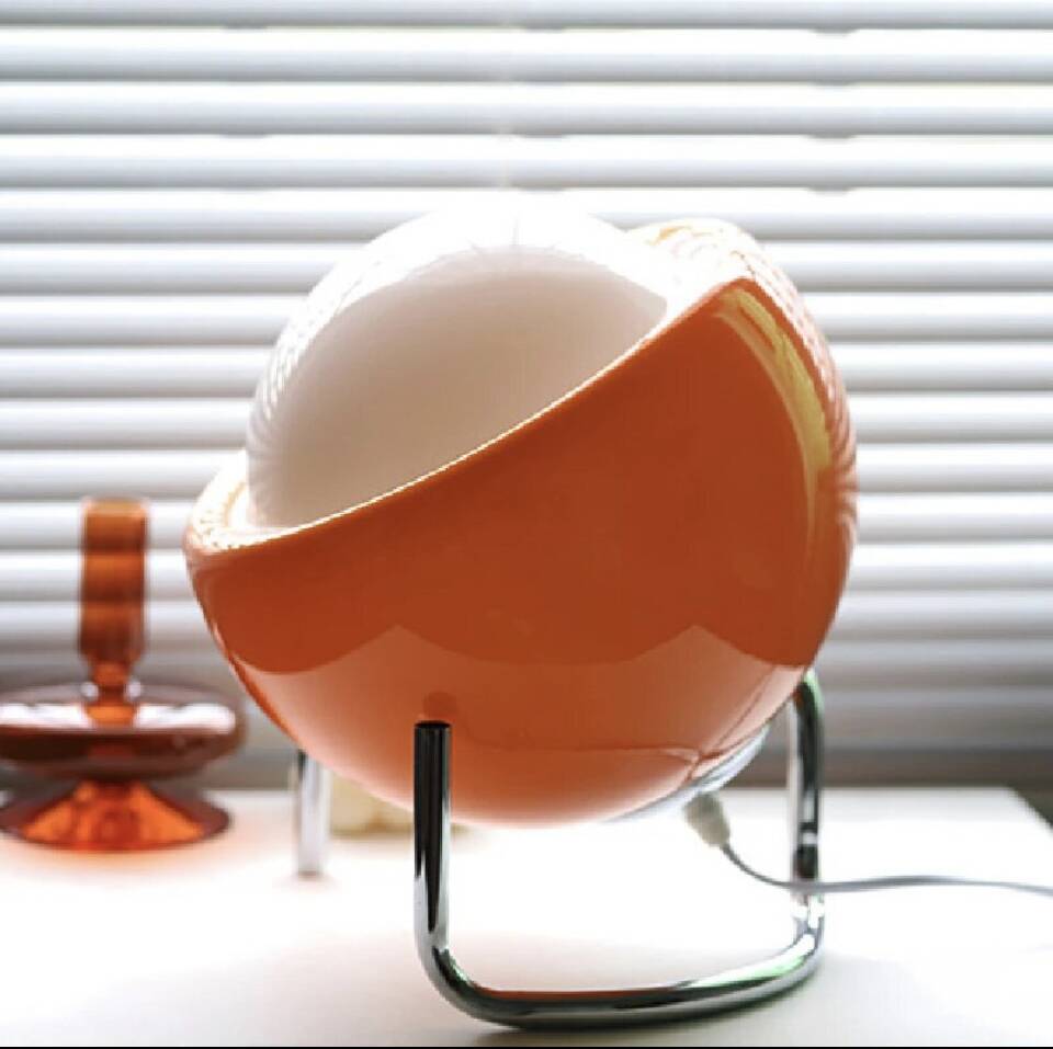Bauhaus-inspired glass globe lamp