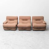 Rezia 3-seater modular vintage sofa by Emilio Guarnacci for 1P, 1970s modernism