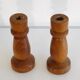 Pair of vintage Scandinavian teak candle holders