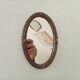 Vintage wooden mini mirror