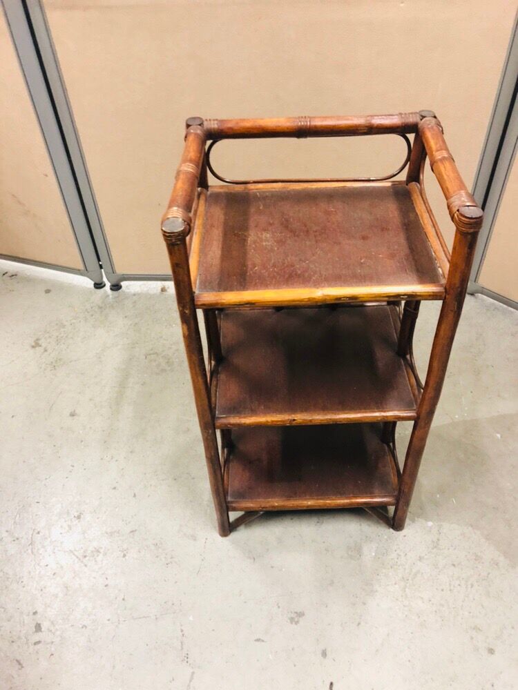 Vintage rattan shelf
