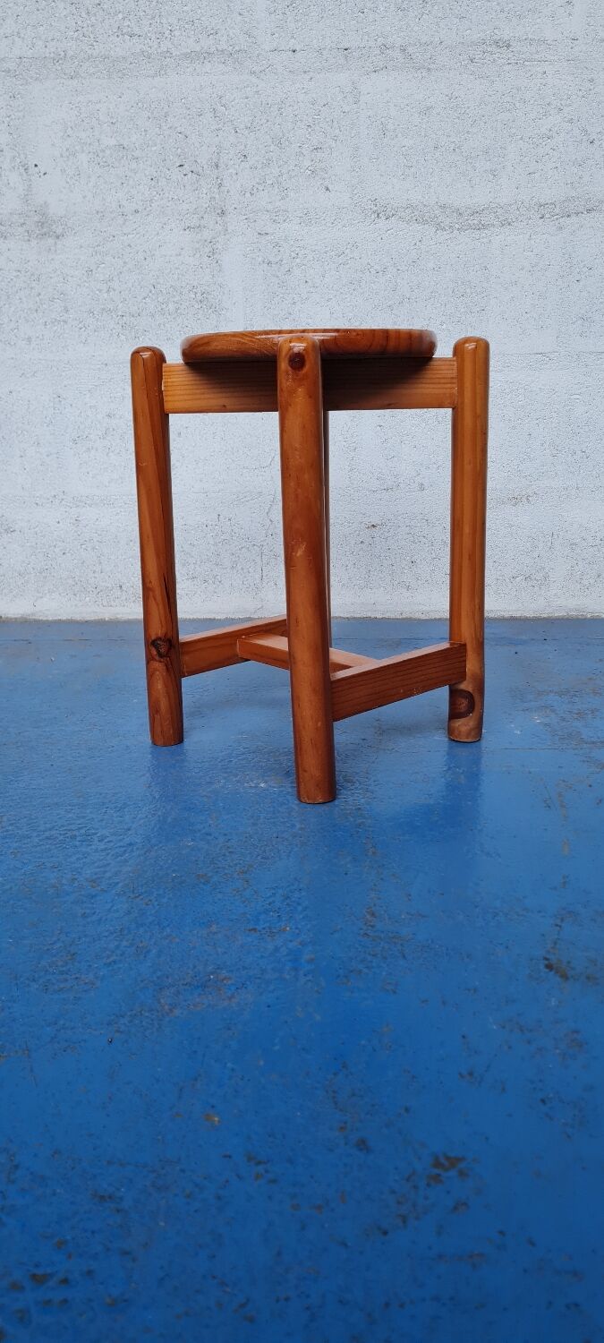 Solid pine stool 1970