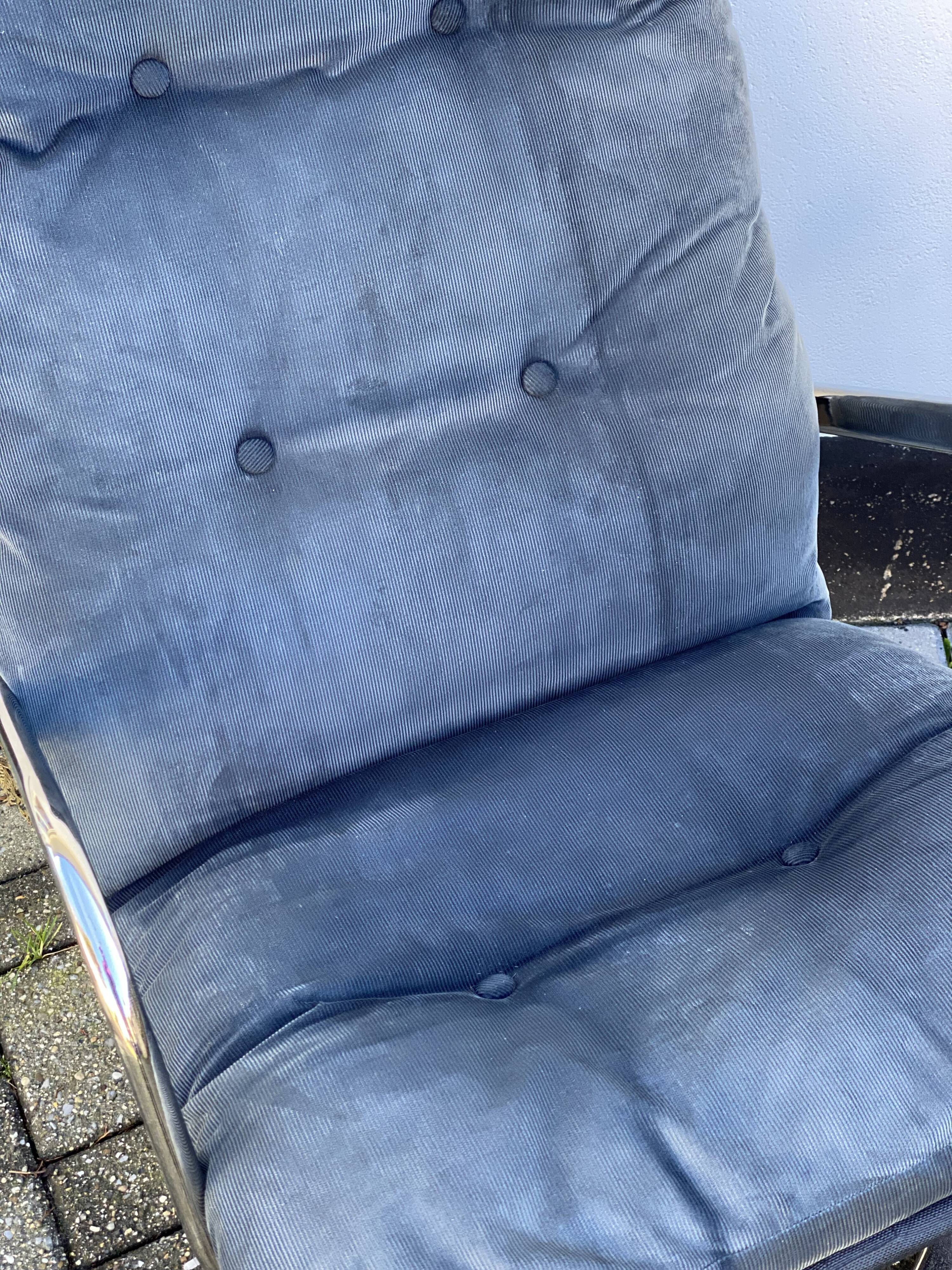 Vintage IKEA Smedsta Chrome Swivel Arm Chair