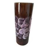 Vintage vase with mauve volcanic glaze – decorative piece from the 60s–70s