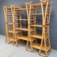 Vintage bamboo wall unit, 1970s