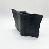 Reversible "Coal Black" / Brutalist Vase