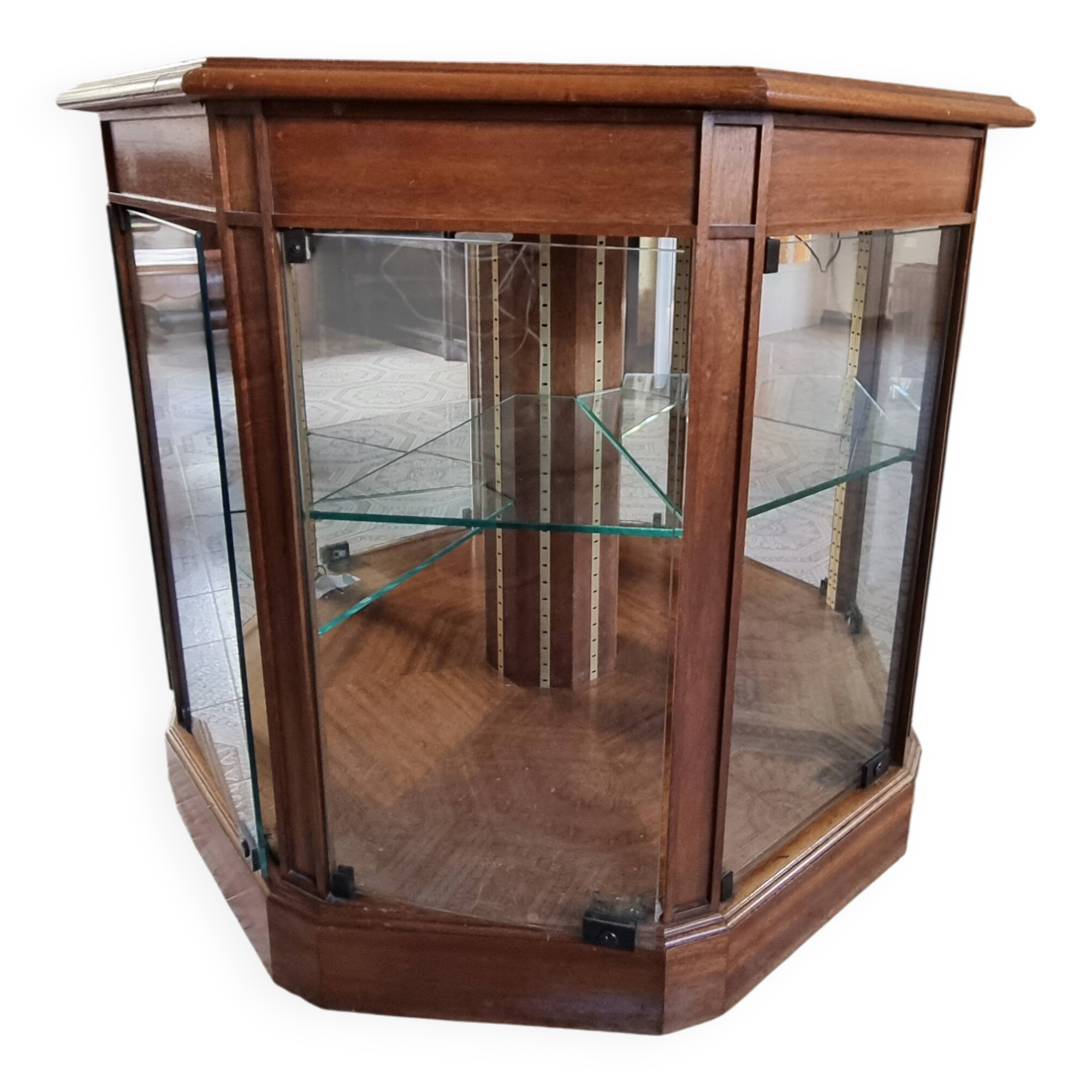 Hexagonal display case