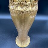 Antique, Gallia vase, Art Nouveau, French goldsmith Christofle, stamped, décor 4780, gilded