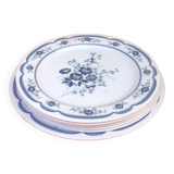 6 Assiettes plates / 1 Plat de service Décor floral