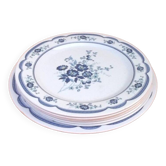 6 Assiettes plates / 1 Plat de service Décor floral