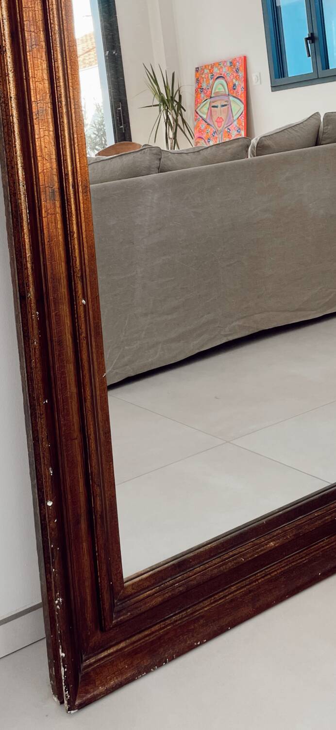 Vintage wooden mirror