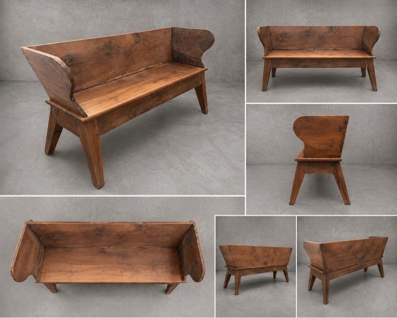 Rustic solid wood bench