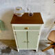 Petit buffet confiturier parisien vintage vert sauge – charme rétro