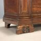 Baroque antique chest in carved walnut, Italy, 18th century.